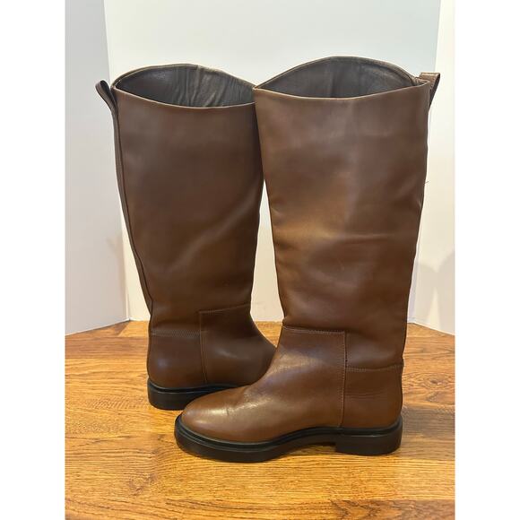 Steve Madden The Gaige Leather Riding Boots - Brown - Size 8 Chic Fall Style - Picture 8 of 12